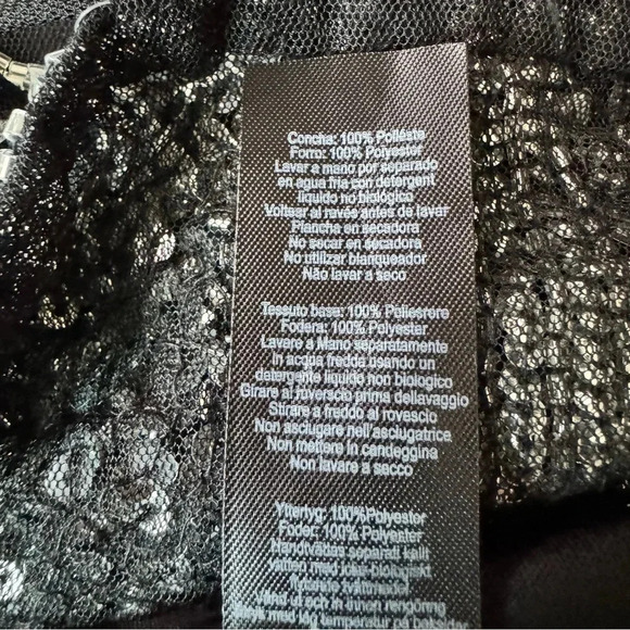 NEW NASTY GAL Bandeau Sequin Lace Up Cut Out Mini Dress Size 8 - Picture 10 of 12